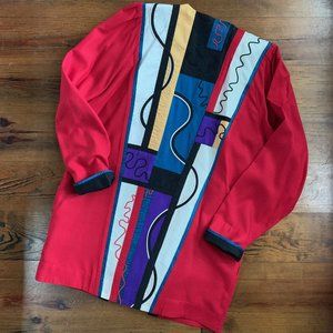 Bonnie Durant Designs 100% Silk Art Vintage Jacket